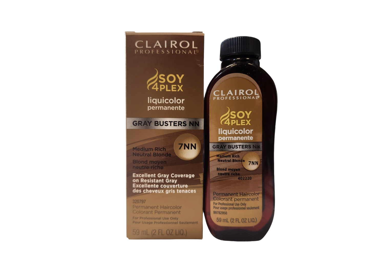 Clairol Professinoal Soy 4 Plex Liquicolor Permanent Gray Busters NN 7NN 2.oz