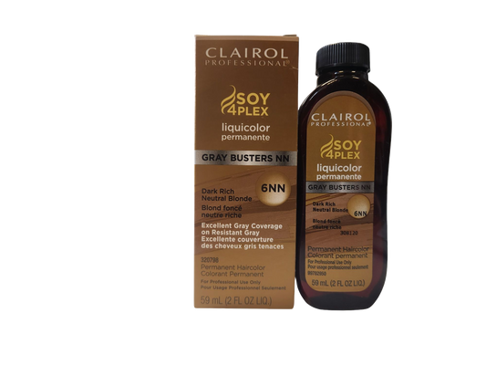 Clairol Professinoal Soy 4 Plex Liquicolor Permanent Gray Busters NN 6NN 2.oz
