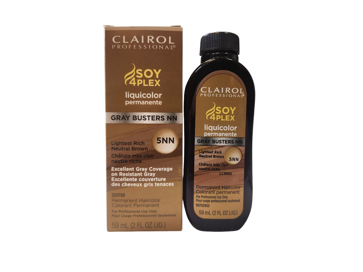 Clairol Professinoal Soy 4 Plex Liquicolor Permanent Gray Busters NN 5NN 2.oz