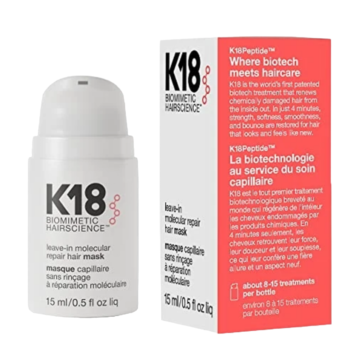 K18 Leave-In Molecular Repair Hair Mask 0.5/15ml