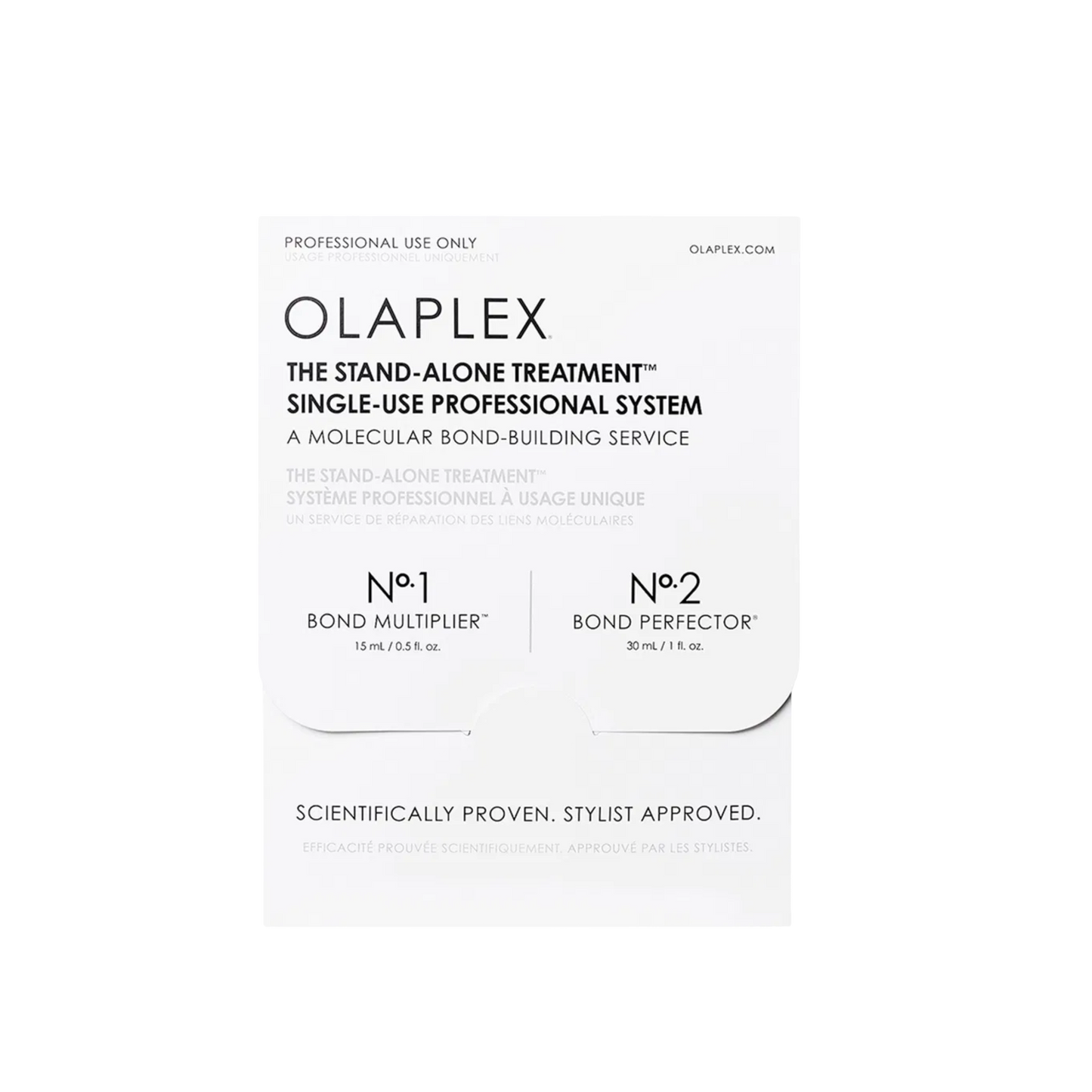 Olaplex Stand-Alone Treatment Single-Use Professional System – No.1 Bond Multiplier & No.2 Bond Perfector