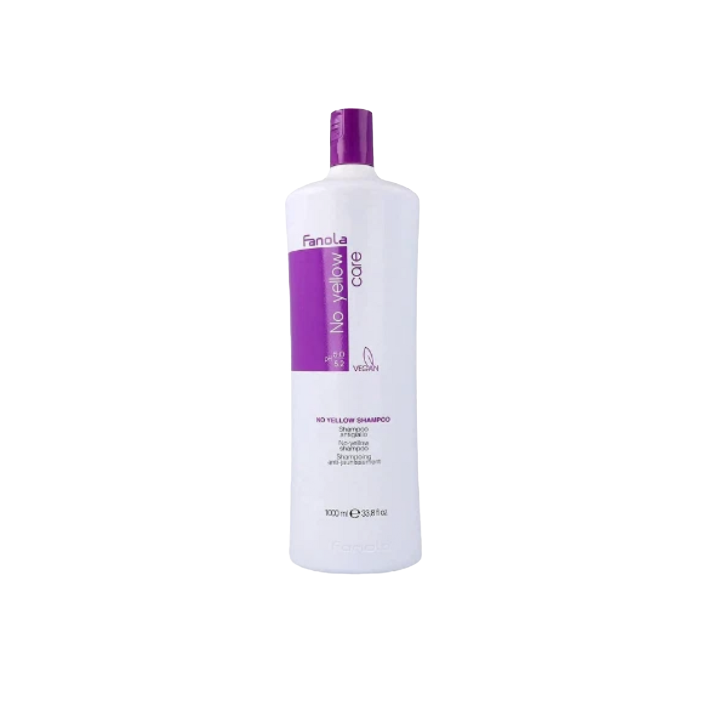 Fanola No Yellow Shampoo Vegan Hair Care for Lightened & Gray Hair (1L)