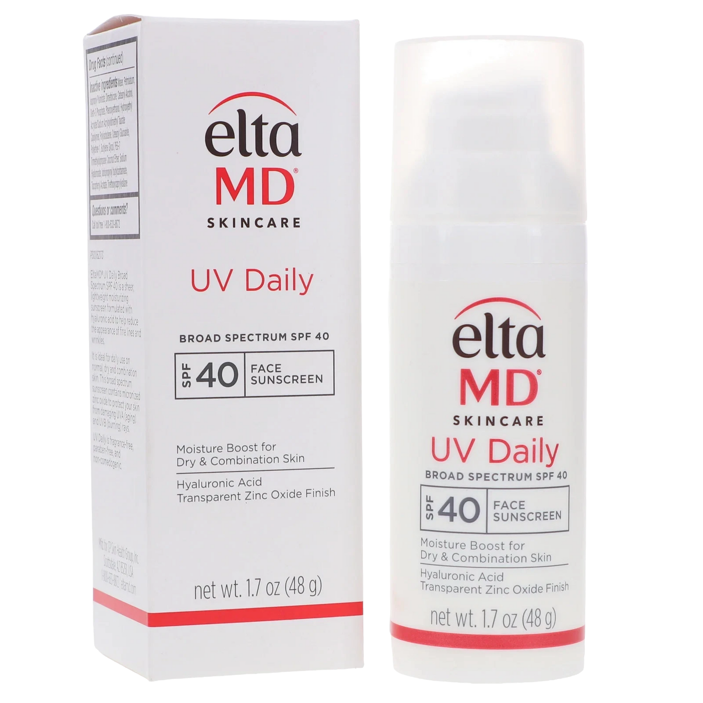 EltaMD UV Daily Broad Spectrum SPF 40, White Face Sunscreen, 1.7 oz