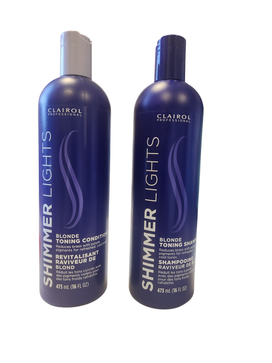 Clairol Shimmer Lights Purple Shampoo & Conditioner 16 oz