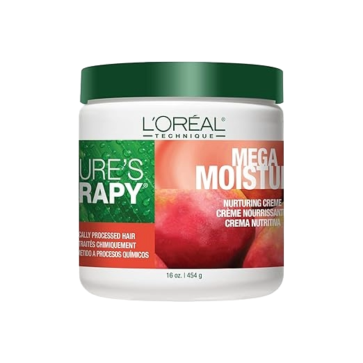 L'OREAL TECHNIQUE Nature's Therapy Mega Moisture Crème - Conditioning and Detangling Hair Cream,