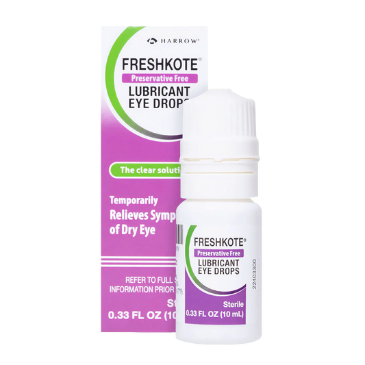 Freshkote Preservative Free Lubricant Eye Drops Dry Eyes, 0.33 Oz.