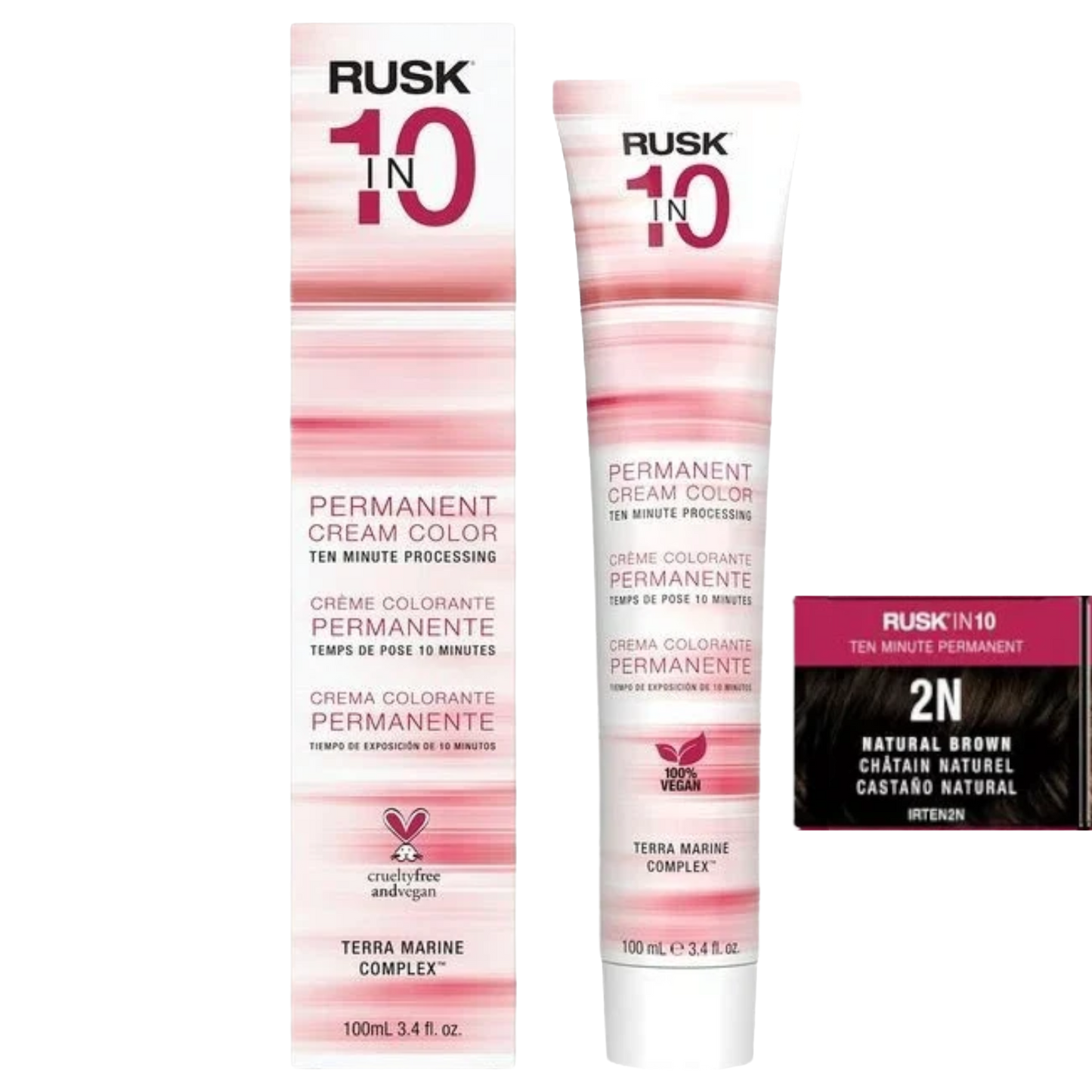 Rusk In10 Permanent Color 2N – Darkest Brown 3.4 oz.
