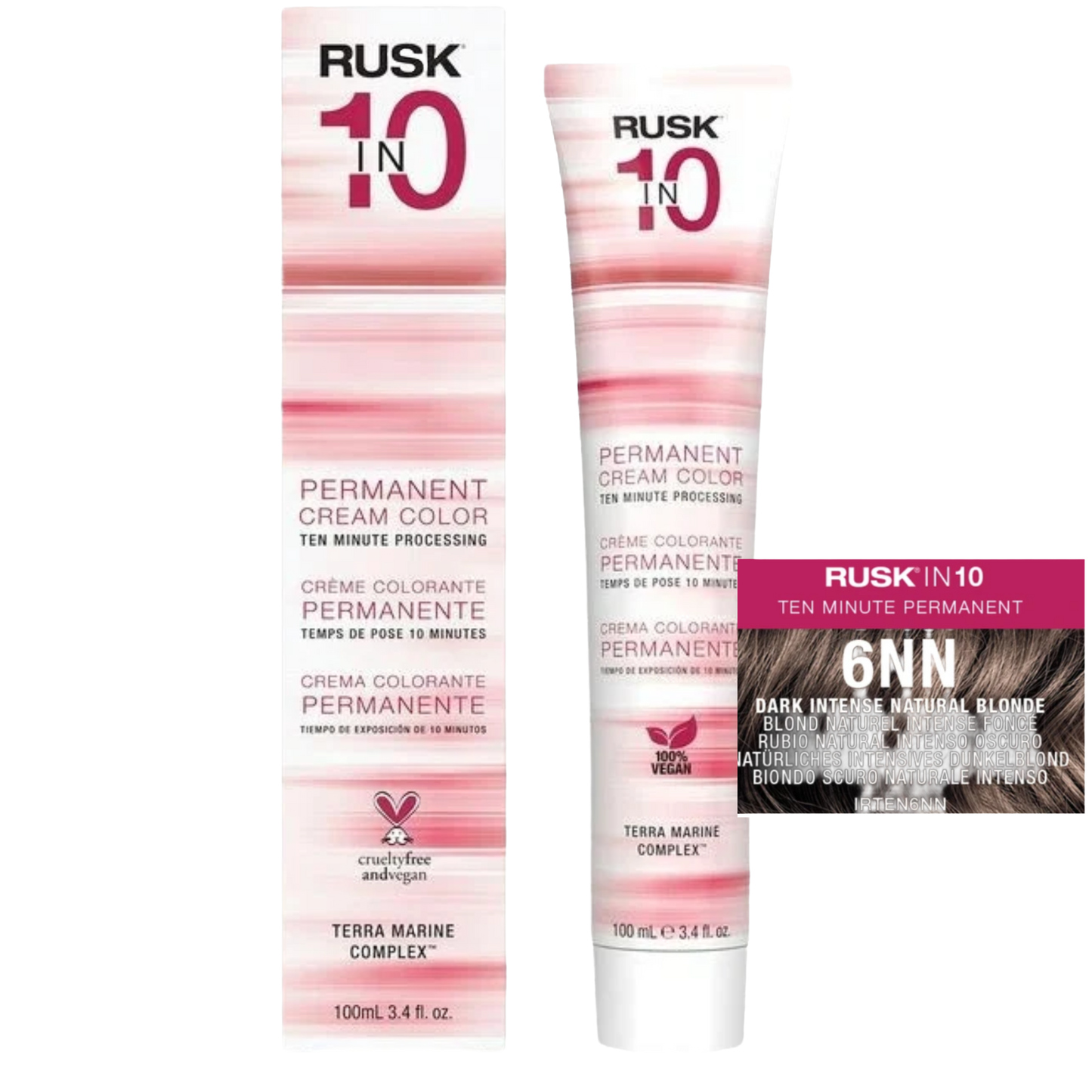 RuskIN 10 Permanent Color 6NN – Extra Natural Dark Blonde 3.4 oz.