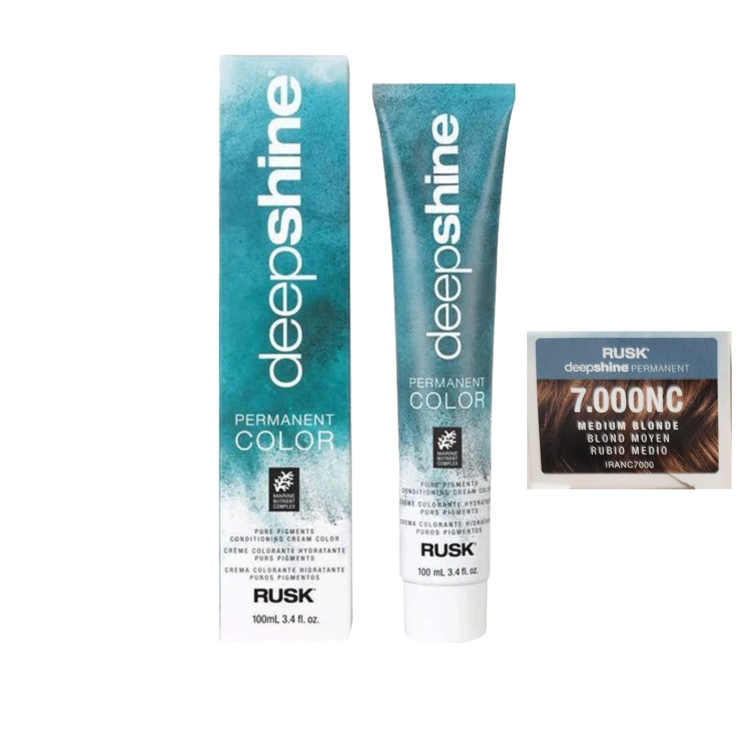 Rusk Deepshine Permanent Color 7.000NC – Natural Blonde 3.4 oz.