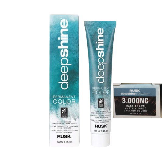 Rusk Deepshine Permanent Color 3.000NC – Natural Dark Brown 3.4 oz.