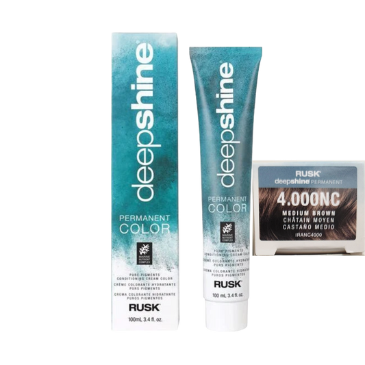 Rusk Deepshine Permanent Color 4.000NC – Natural Brown 3.4 oz.