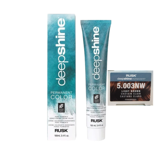 Rusk Deepshine Permanent Color 5.003NW – Natural Warm Light Brown 3.4 oz.