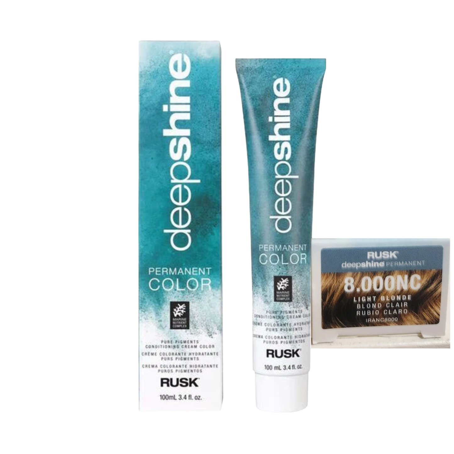 Rusk Deepshine Permanent Color 8.000NC – Natural Blonde 3.4 oz.