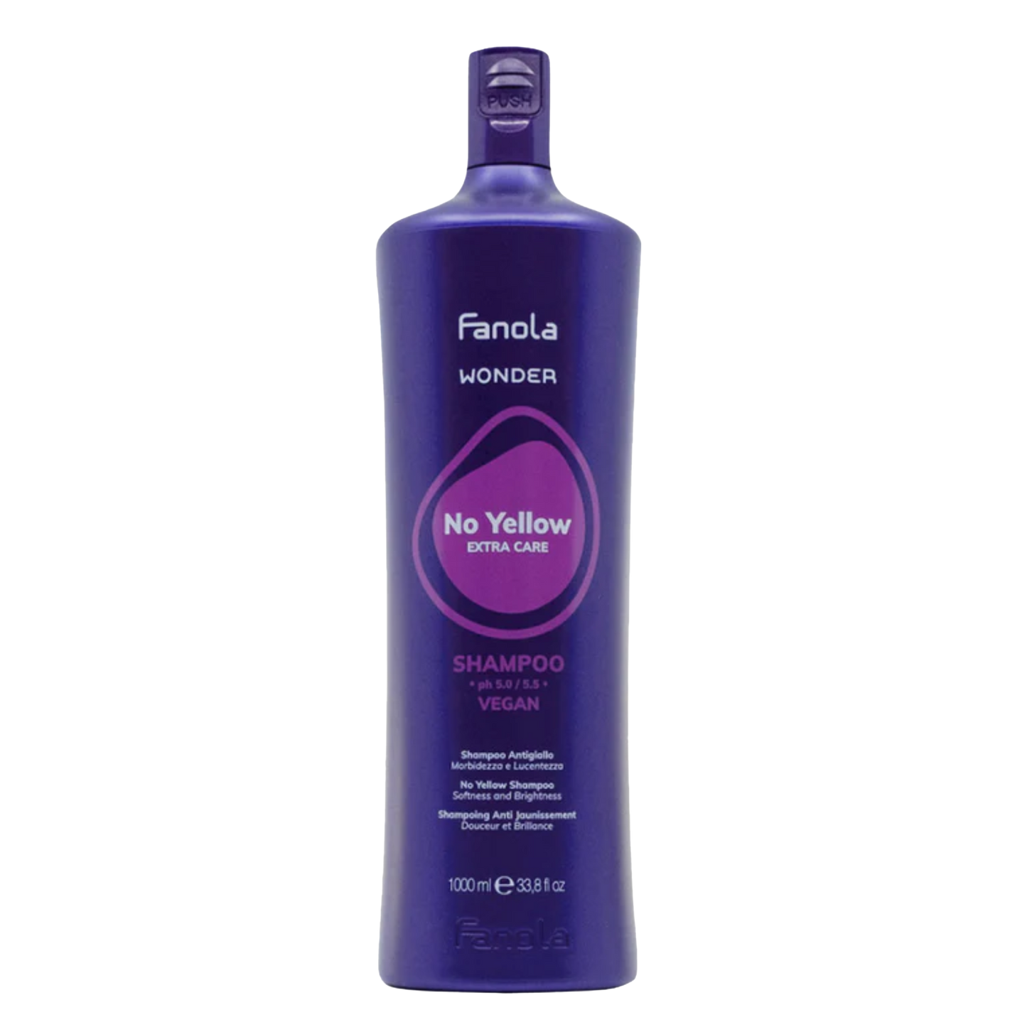 Fanola Wonder No Yellow Extra Care Shampoo Vegan – 33.8 oz (1L)
