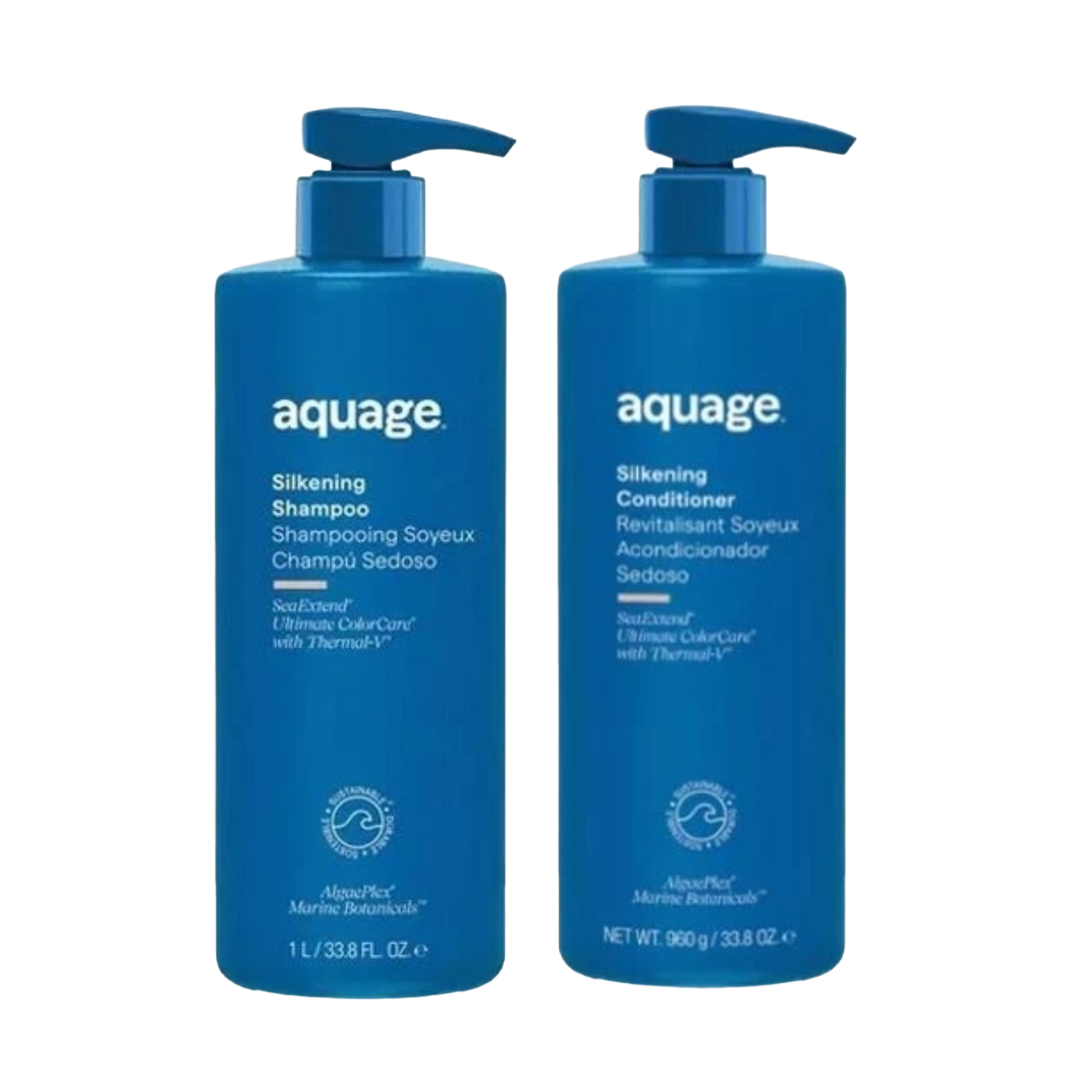 AQUAGE SeaExtend Silkening Shampoo &amp; Conditioner Duo