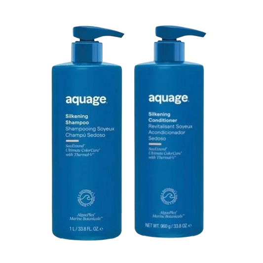 AQUAGE SeaExtend Silkening Shampoo &amp; Conditioner Duo