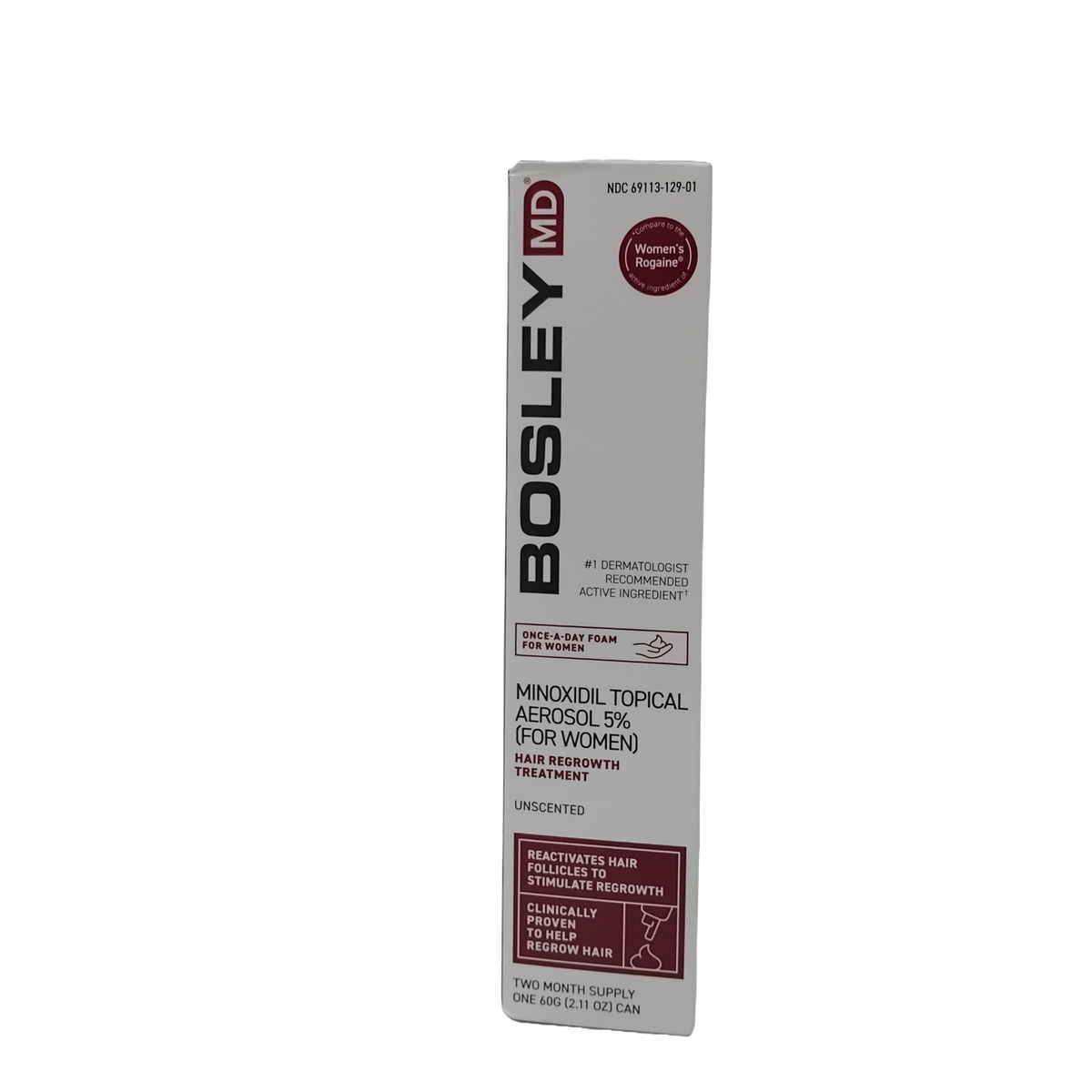 Bosley 5% Minoxidil Foam for Women, 2 Month Supply