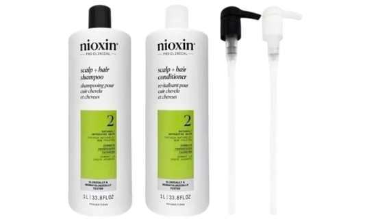 Nioxin System 2 Shampoo and Conditioner Duo 33.8 oz with pumps