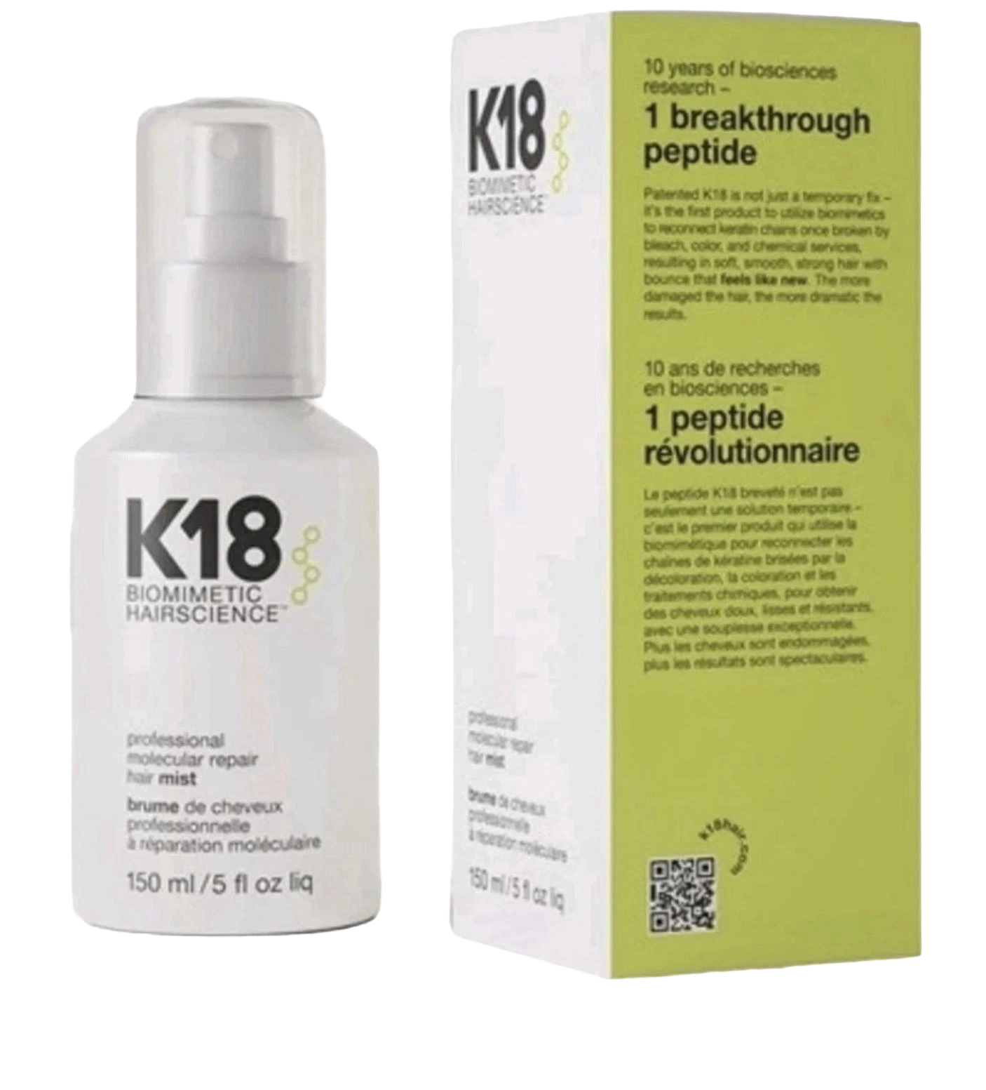 K18 Professional Molecular Repair Hair Mist 5 fl oz.